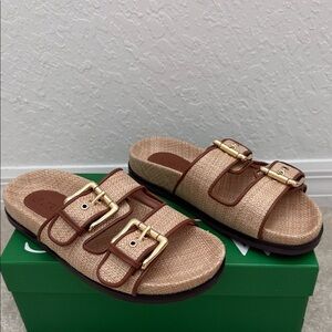 J. Crew Brown and Tan Sandals